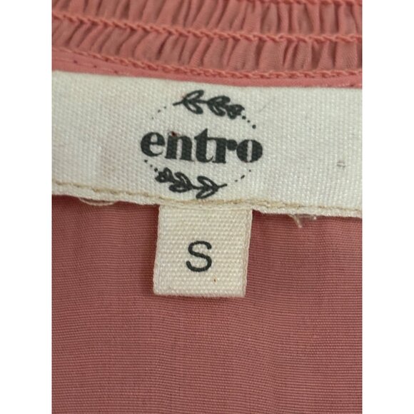 Anthropologie Peach Button-Up Blouse With Ruffle Trim & 3/4 Sleeves Lightweight - Picture 7 of 13